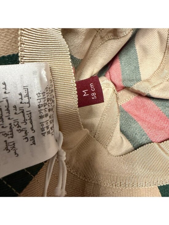 NWT Gucci Logo printed cotton canvas bucket hat Sz M main image 6